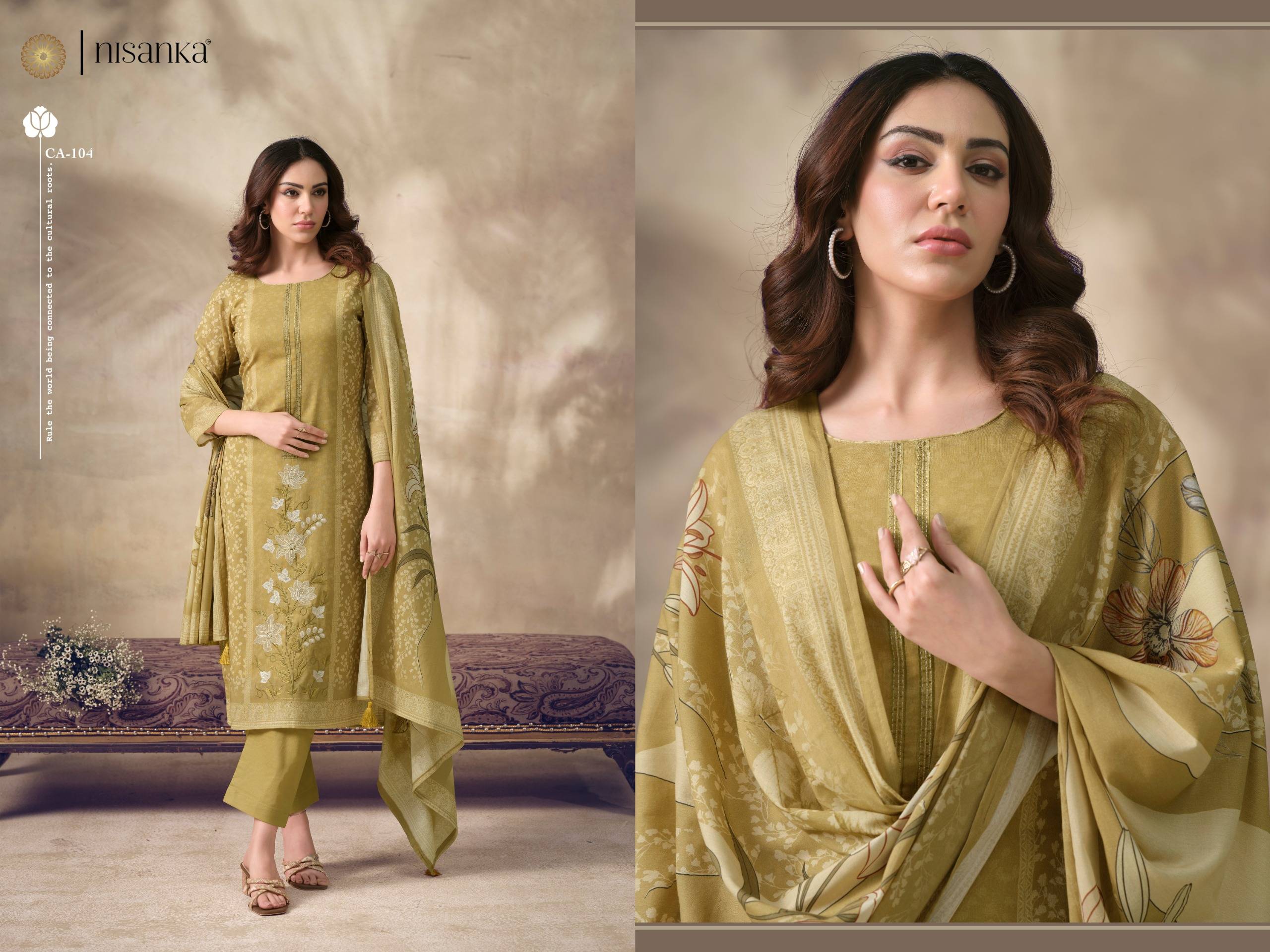 CASHMERE VOL 6 BY NISANKA 104 To 104 Series Stylish Beautiful Colourful PURE VISCOSE LAWN Dresses At Wholesale Price